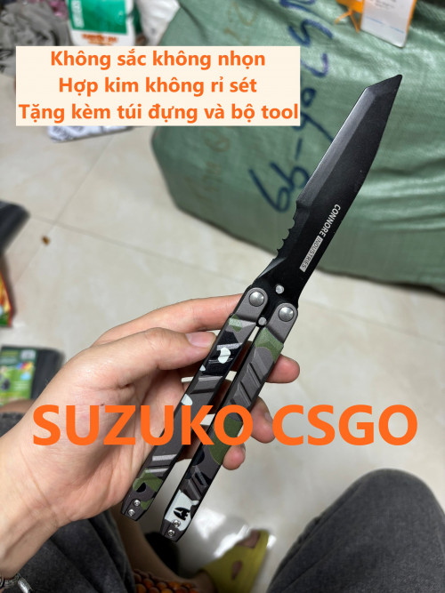 VALORANT RECON BALISONG - RẰN RI GREEN BLACK