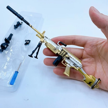M&ocirc; h&igrave;nh lắp r&aacute;p kim loại đồ chơi PUBG M249 Million Volts