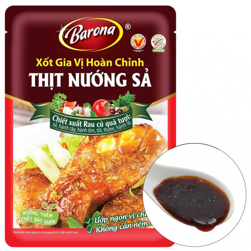 BA02 - Xốt gia vị hoàn chỉnh thịt nướng sả 80g x 20 gói