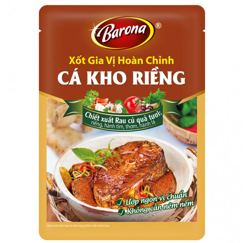 BA21 - Xốt Barona CÁ KHO RIỀNG (80g x 20 packs)