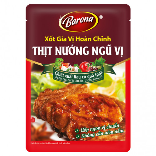 BA24 - Xốt Barona Nướng Ngũ Vị (80g x 20 packs×4boxes)ヌオングヴィ