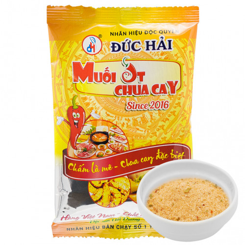 DH13 - Muối chua cay Đức Hải 酸っぱい辛い調味料塩 100g x 50 gói