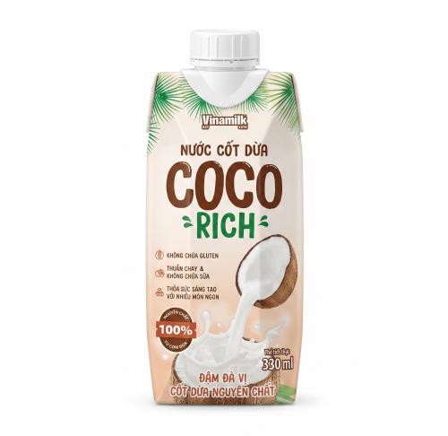 VNM21 - Nuoc cot dua Coco Rich  ココリッチ ココナッツミルク ( 330ml x 24 bottles )