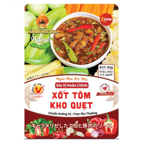HVX03 - Xot tom kho quet  (82g x 20 packs x 4box) キャラメリゼしたエビと豚肉のソース