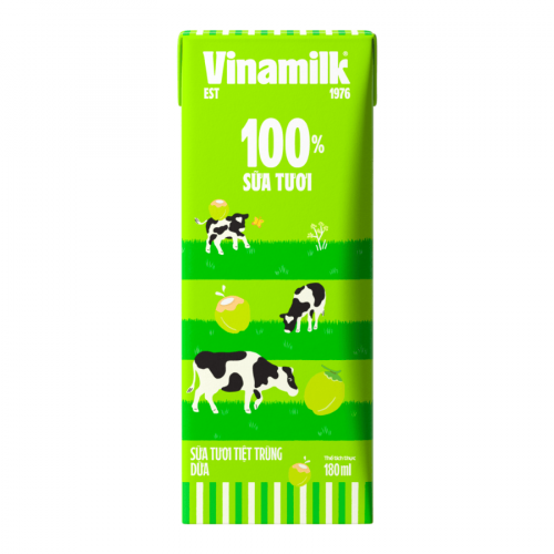 VNM20 - Sữa tươi vị dừa フレッシュココナッツ&ミルク(180ml x48)