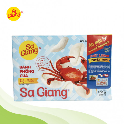 SG02 - Bánh phồng cua Sa Giang 35mm バインフォンクアーサ・ジャン (200g x 30 boxes)